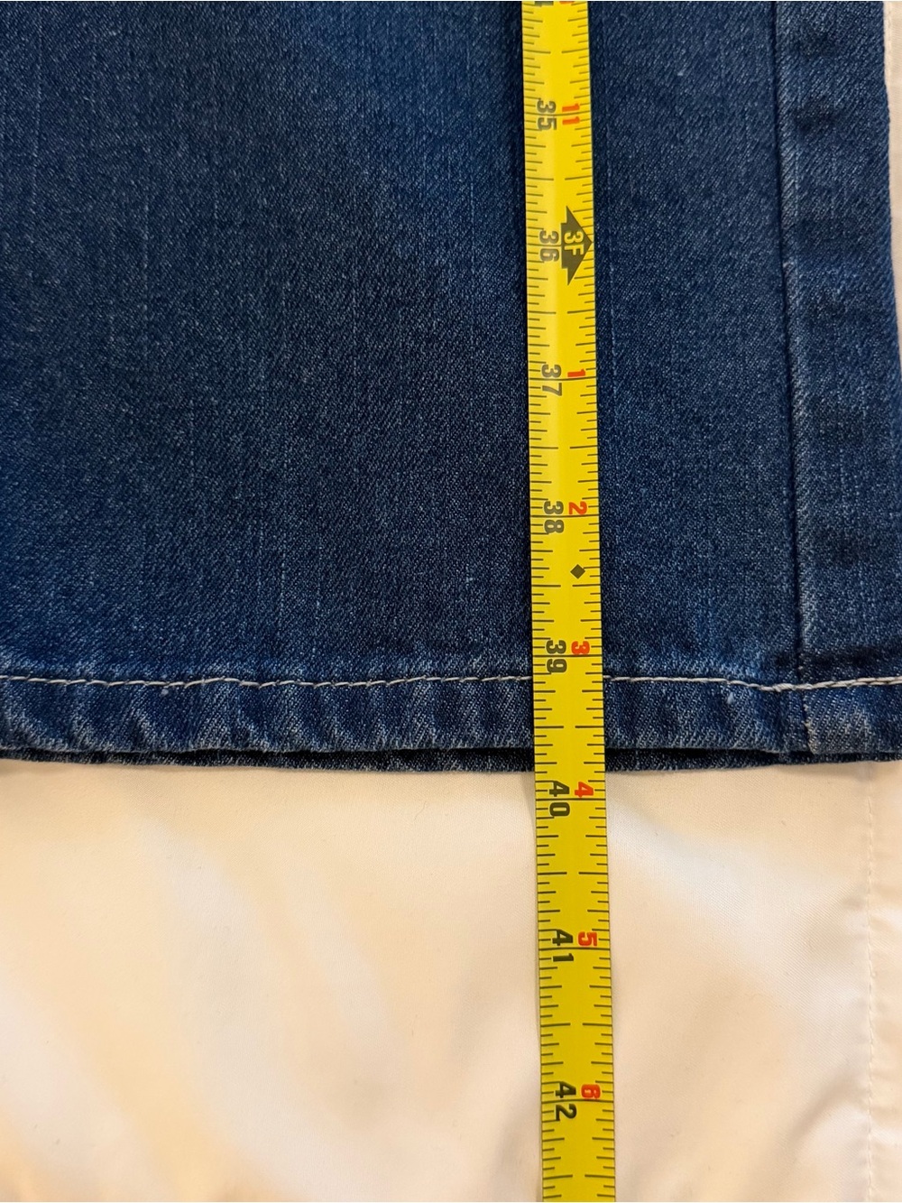 Dark Blue Distressed Women's Jeans with Shamrock Patch Detail - Picture 6 of 9
